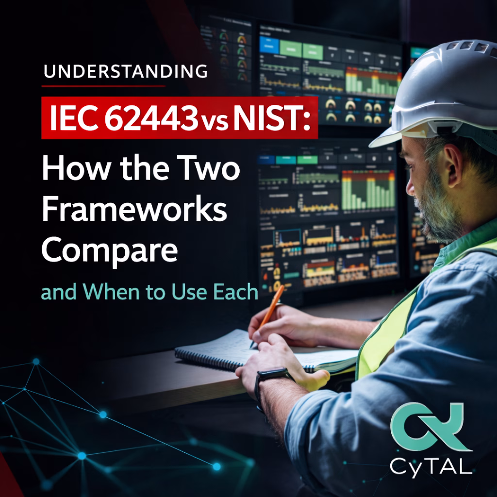 IEC 62443 vs NIST Cybersecurity Framework compared. Key differences, how they overlap and which framework applies to UK and US industrial organisations.